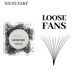 XIUSUZAKI Pointy Base Loose Fans Professional Medium Stem Sharp Thin Premade Volume Fans Pointy Base Eyelash Extensions