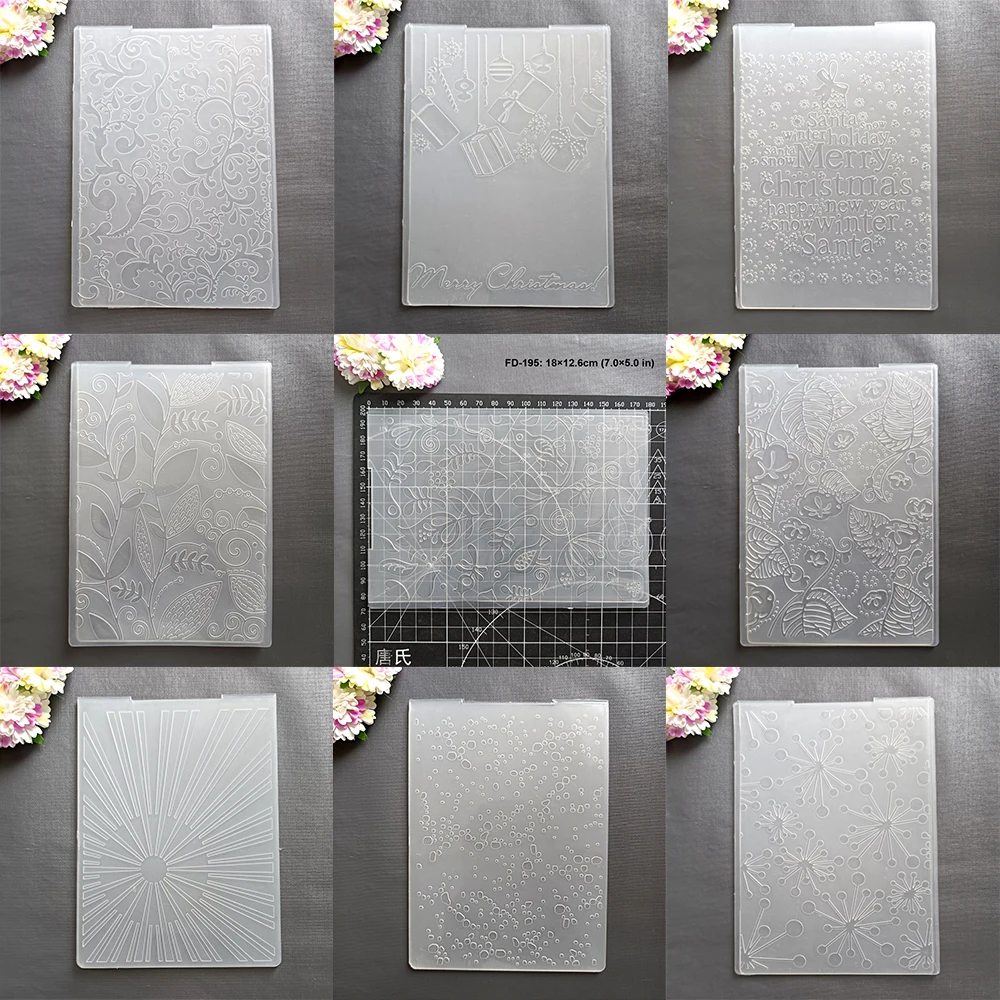 NEW Classical Embossing Folder Transparent Embossing Plastic Plates Design For DIY Paper Cutting Dies Scrapbooking Figure