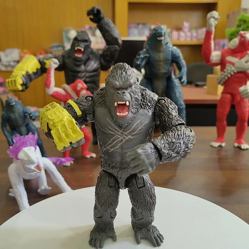 2024 zabawkowa zabawka Godzilla Wars King Kong 2 Mini kolekcja kamienna jaszczurka jaszczurka mała małpka zabawki Model kolekcjonerski prezent