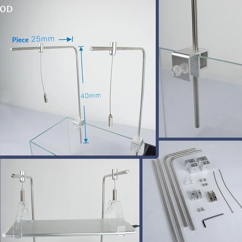 Fish Tank Light Rack Aquatic Plant Lighting Holder Fish Tank Hanging Bracket Adjustable Light Hanger Feeding Fish Tool