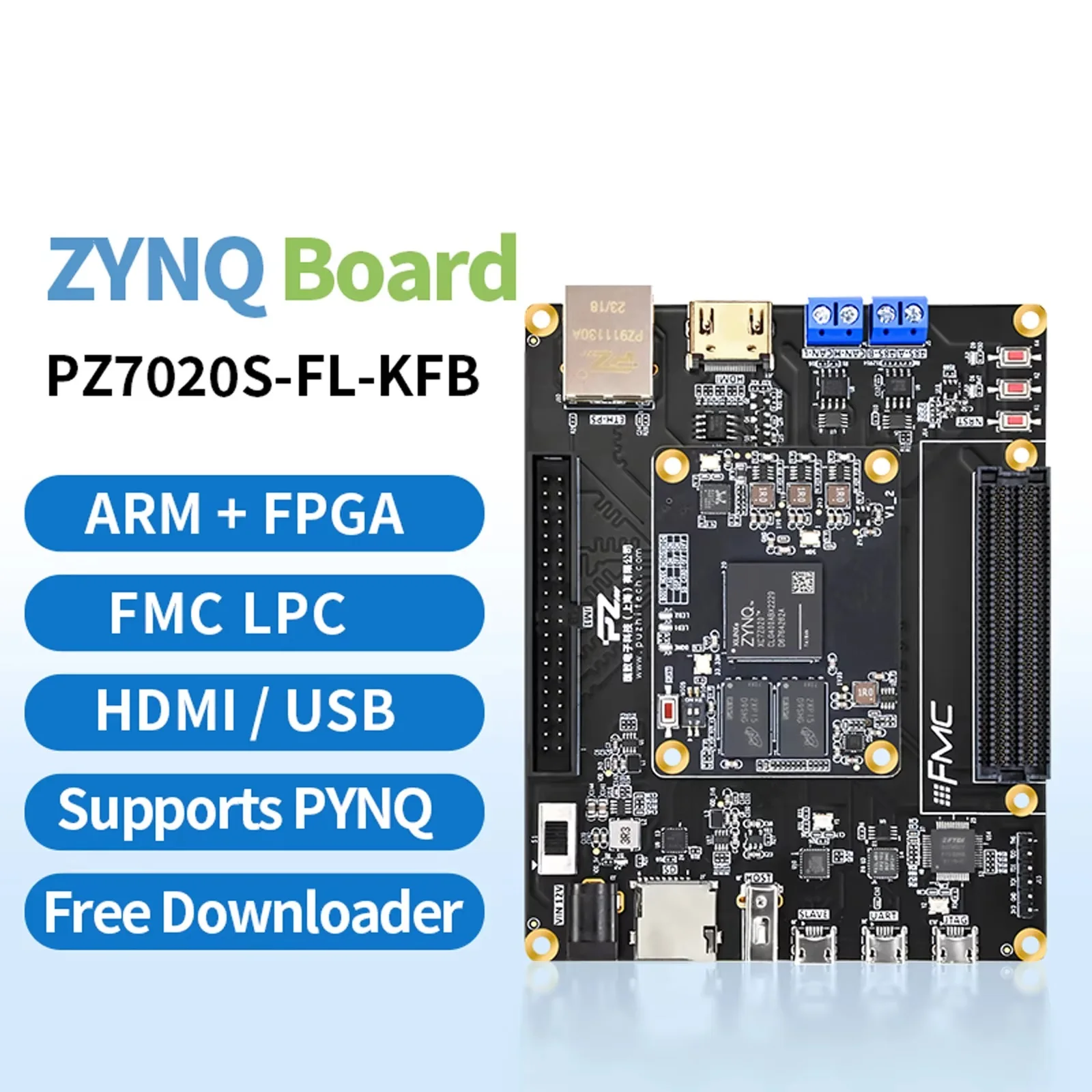 

Puzhi PZ7020S-FL-KFB Плата разработки FPGA Xilinx ZYNQ7000 XC7Z020 Плата FMC LPC