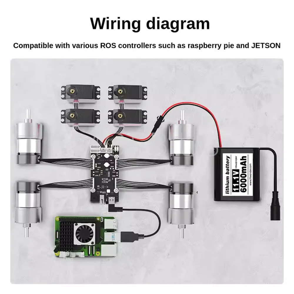 インテリジェントカーロボットを備えたロス制御ボード,ミニ拡張ボード,4wdモーターを備えたインテリジェントカーロボット