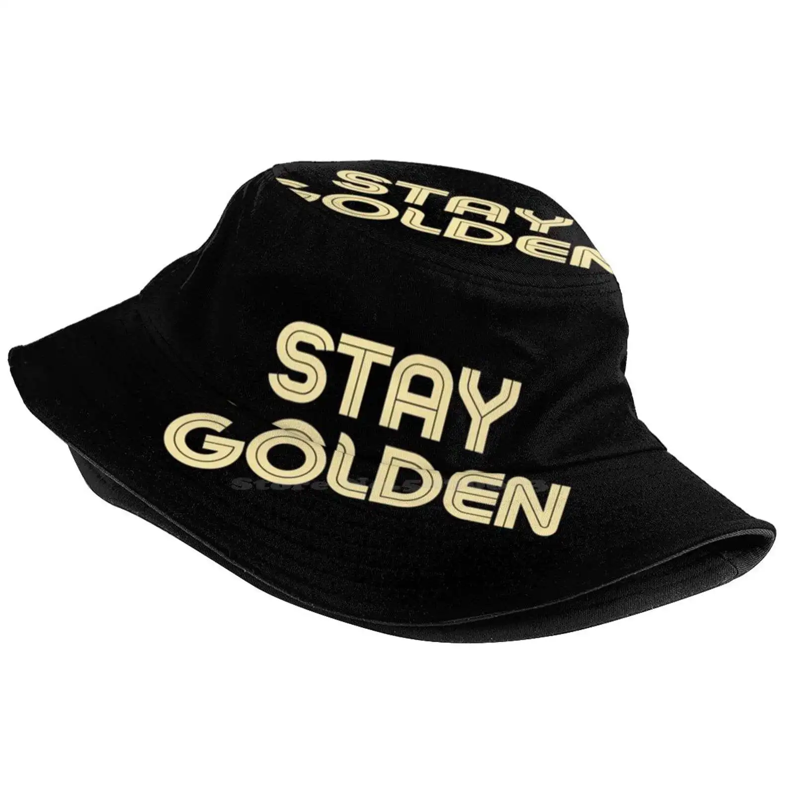 Stay Golden Art. Perfect For Golden Birthday Gift Sun Cap Fisherman Hat Bucket Hats Stay Golden Youre Gold Golden Girl Golden