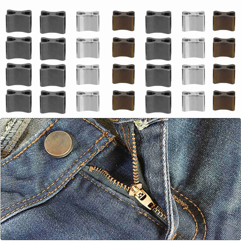 ABBN-120 Pieces Metal Zipper Head Slider,4 Sizes Zipper Bottom Sliders Retainer Insertion Pin,Zipper Stopper Repair Tool Kit