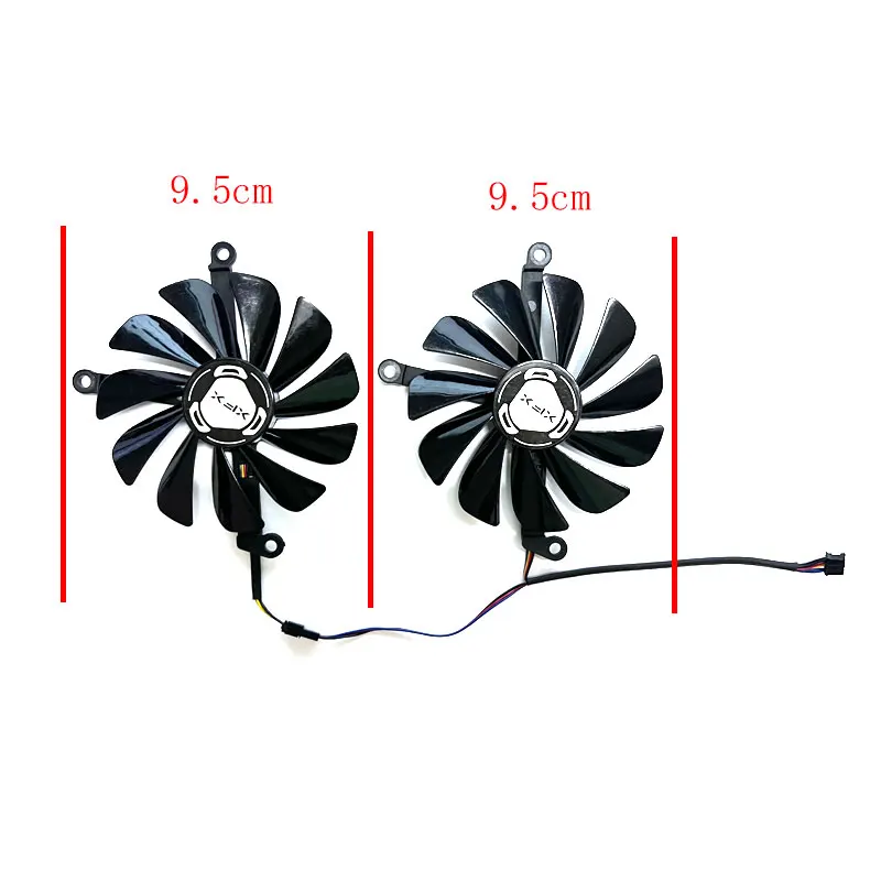 2 fans brand new for XFX Radeon RX5700 5700XT 8GB THICC II Ultra overseas version graphics card replacement fan CF1010U12S