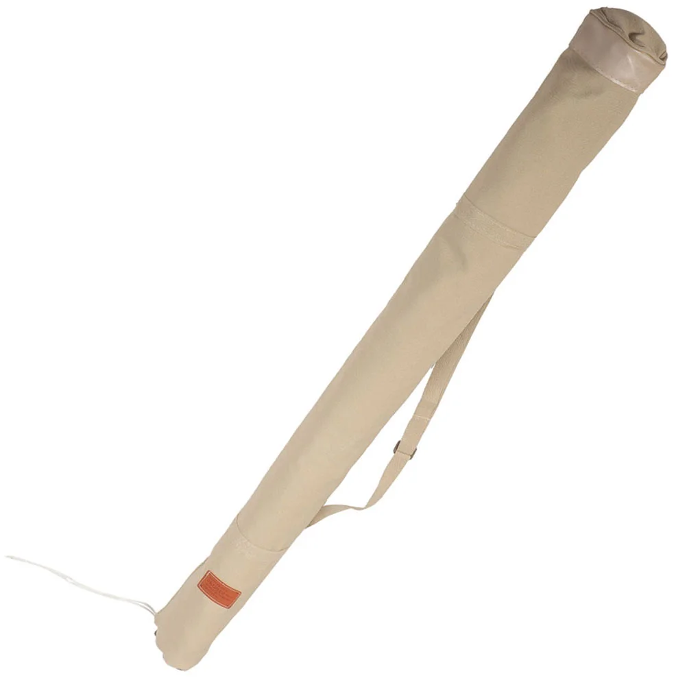 Fishing Rod Protector 1.2m Oxford Cloth Canvas Foldable Tackle Bag Side Pockets Adjustable Straps Portable Fishing Gear ganizer