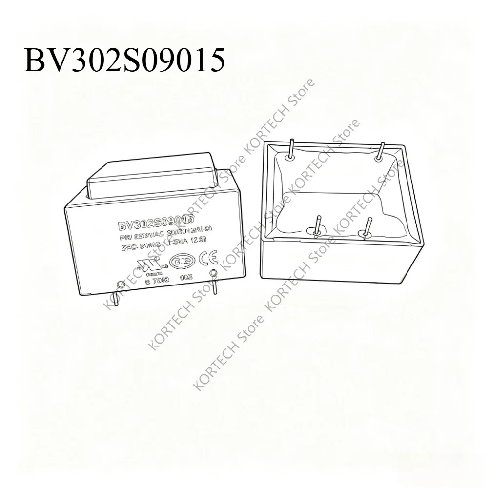 Original BV302S09015 230VAC 50/60HZ(1-5) 9VAC 1.5VA(7-9) BV302S12015 12V 1.5W transformer