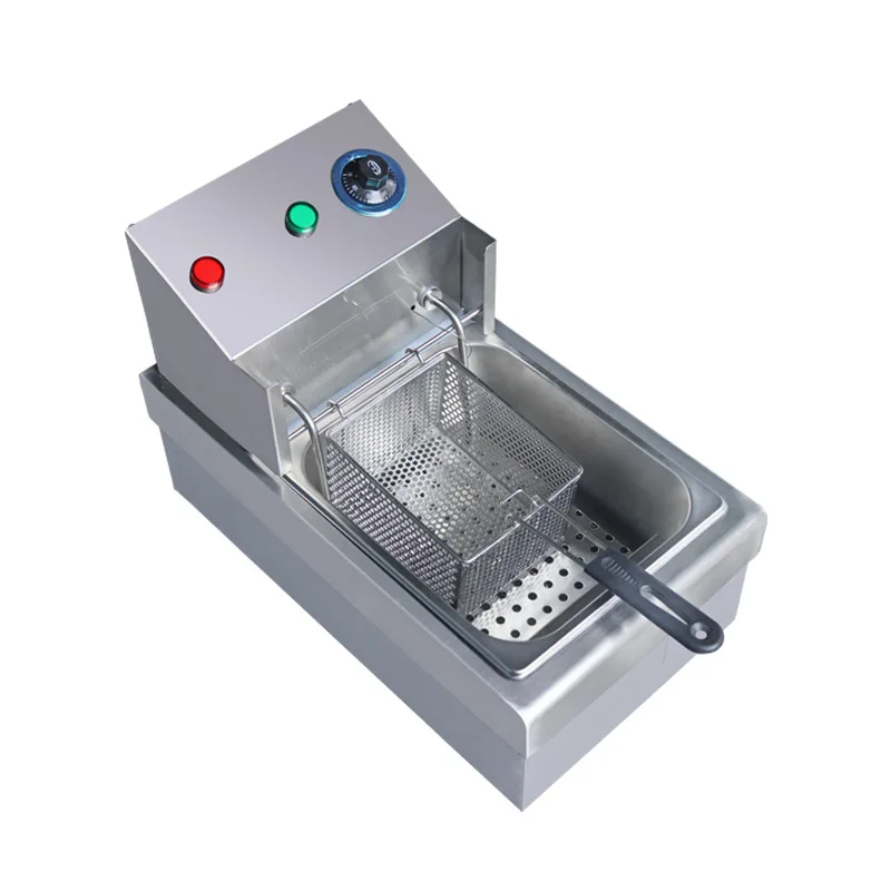 Desktop electric fryer, French fries, fried chicken fryer, commercial single-cylinder 10-liter noodle cooking stove