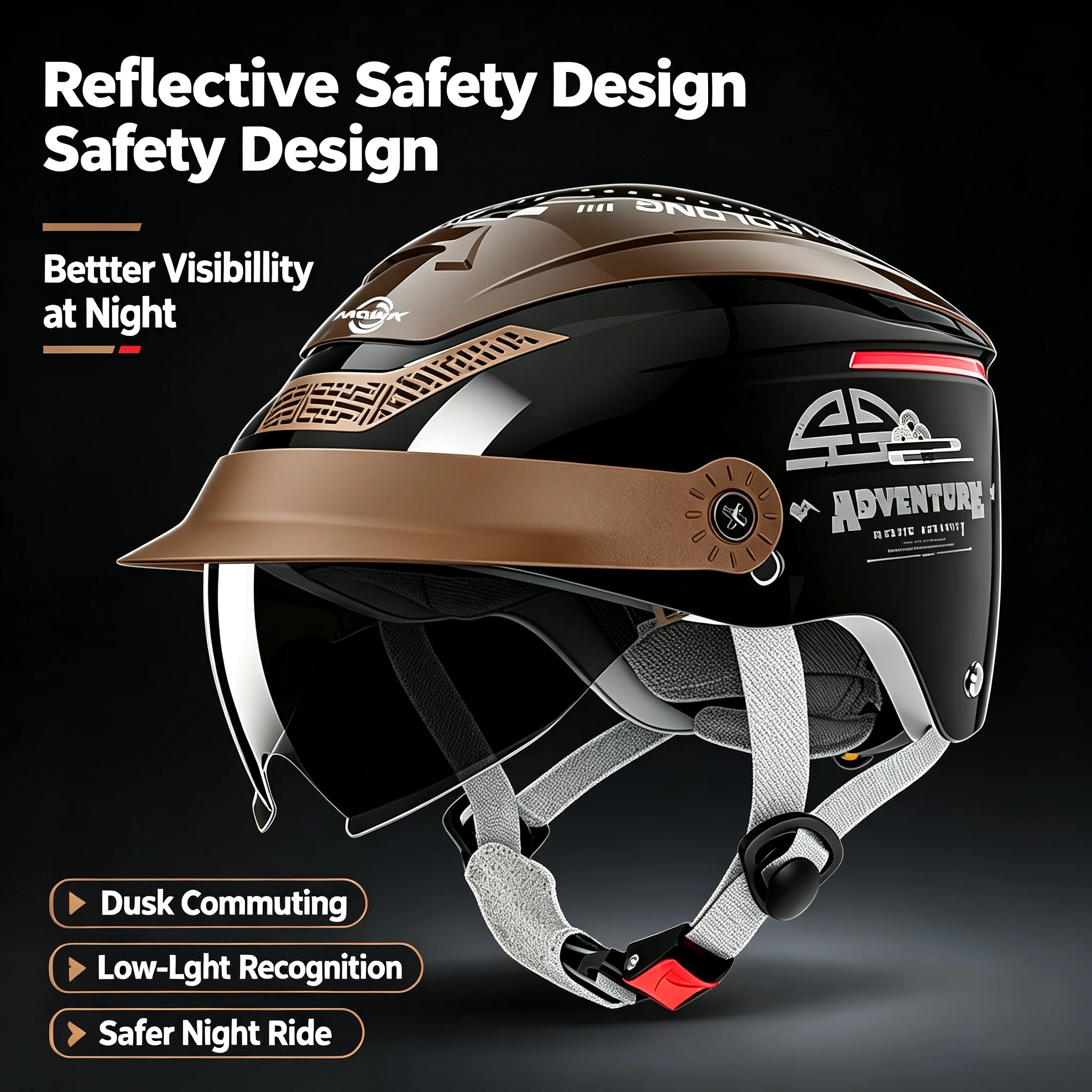 MOWK Summer Breathable Motorcycle Half Helmet ABS Lightweight Front Rear Vents Men Open Face Motorbike Helmets MTB Biker Helmets