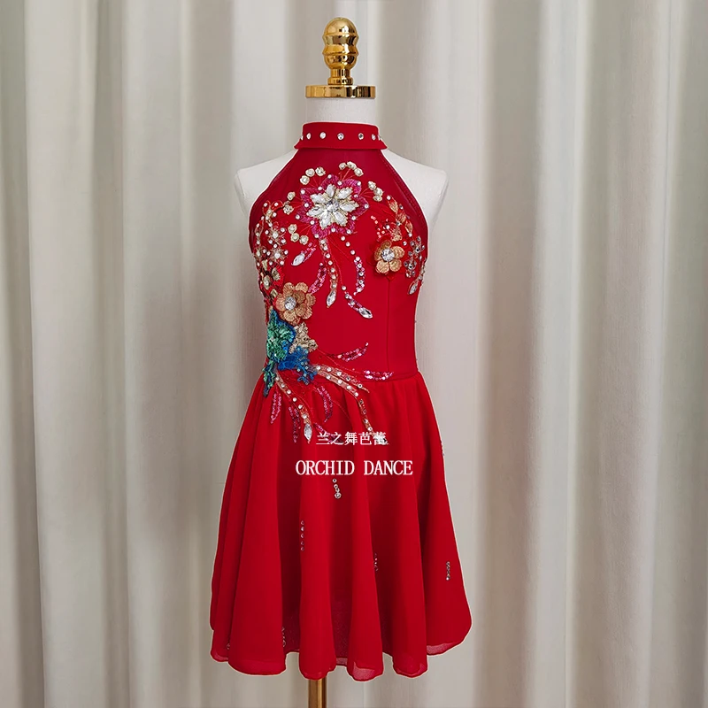 حار بيع الاطفال الفتيات الأطفال النساء الكبار أداء ارتداء الأحمر كيوبيد قميص طويل الباليه توتو ازياء