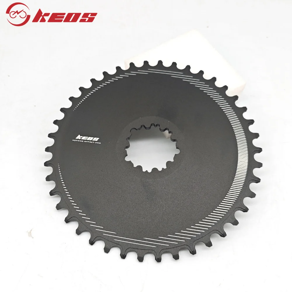 KEOS Road Gravel Bike 3-Bolt Direct Mount Narrow-Wide Closed Guard Chainring 3mm إزاحة سرعة واحدة متوافقة مع 7-12 سرعة #6