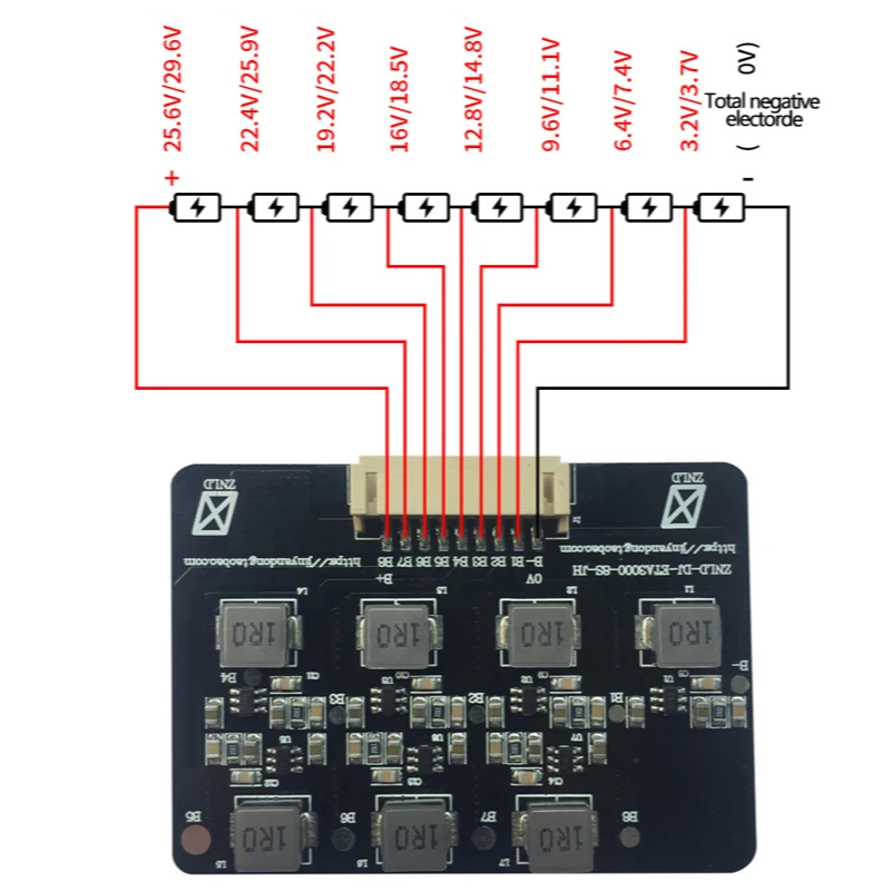 BMS 2S-8S 1.2A Balance Board Lifepo4 LTO bateria litowa aktywny korektor Balancer energia płyta transferowa BMS 3S 4S 5S 6S 7S 8S