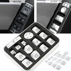 Car Window Lift Button Cover Sticker Switch Panel Styling for Mercedes Benz A B C Class W204 W212 GLA GLK CLA GL ML GLE