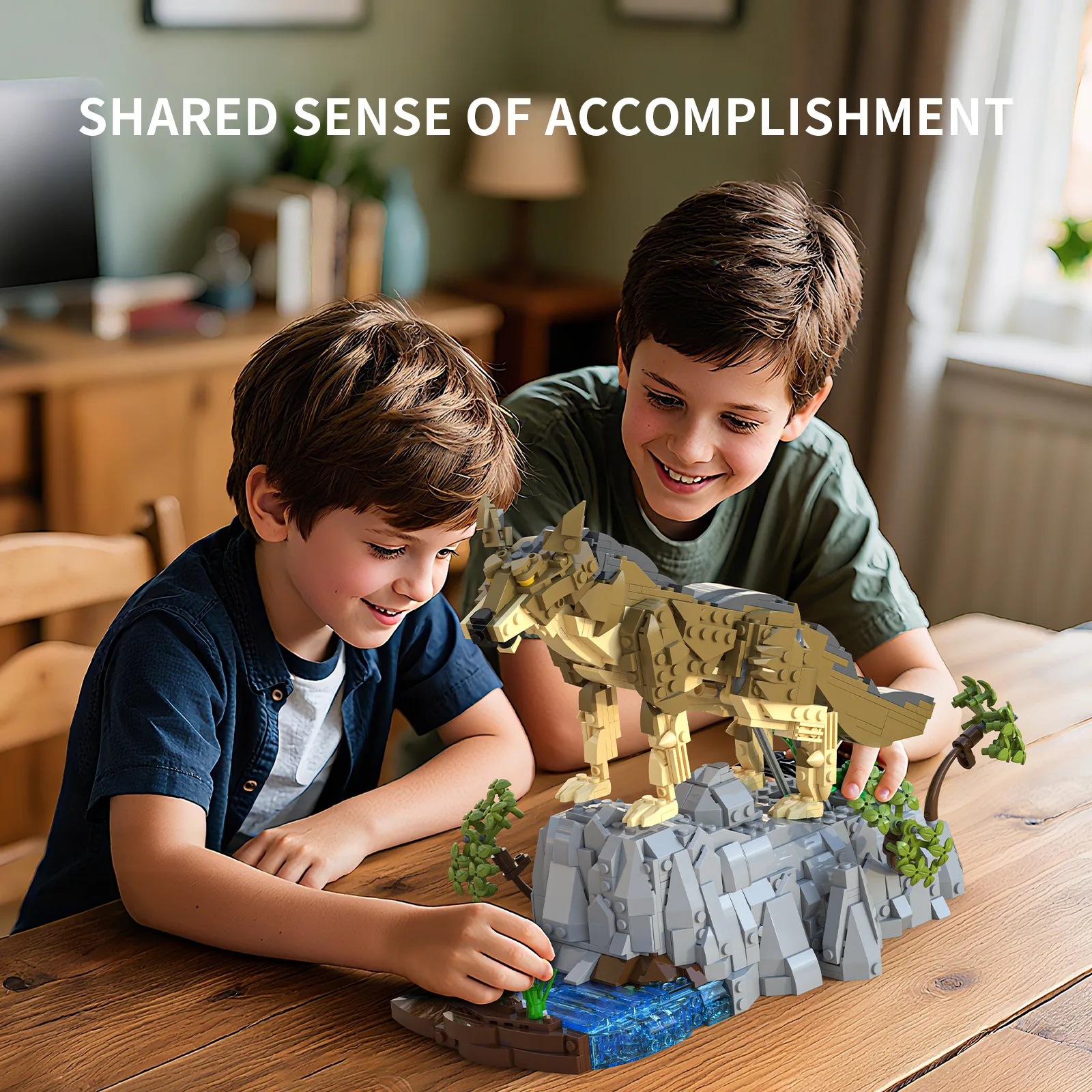 

66131 big gray wolf animal animalSeries Type Creative Bricks Decoraiton Toys For Children Adult Gifts static Boy's Gift
