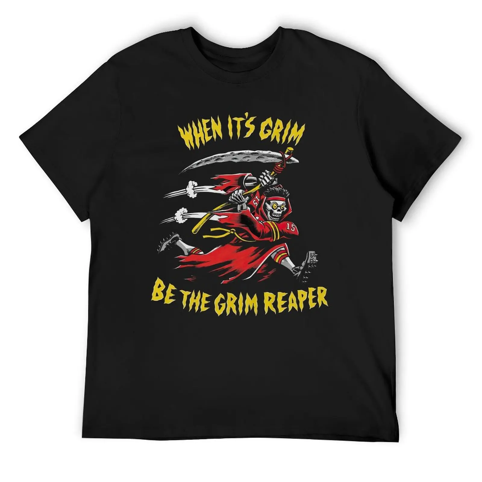 

When It's Grim Be The Grim Reaper - Reaper Run T-Shirt oversizeds heavyweights men clothings