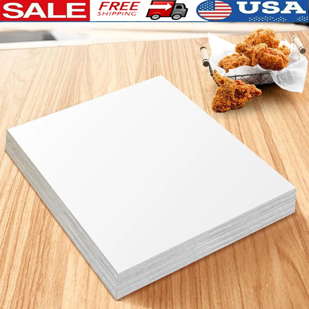 

100 Pcs 19.5x27.5 Inch Fryer Filter Paper Sheets Oil Filtration Deep Fryer Replacement Food Truck Restaurant Cooking