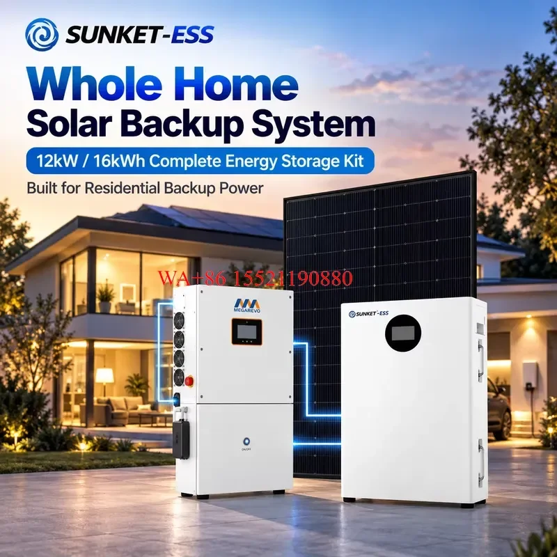 WMWMNU for SUNKET 20kw Whole Home Solar Backup System 12kW 16kWh Complete Energy Storage Kit US Stock