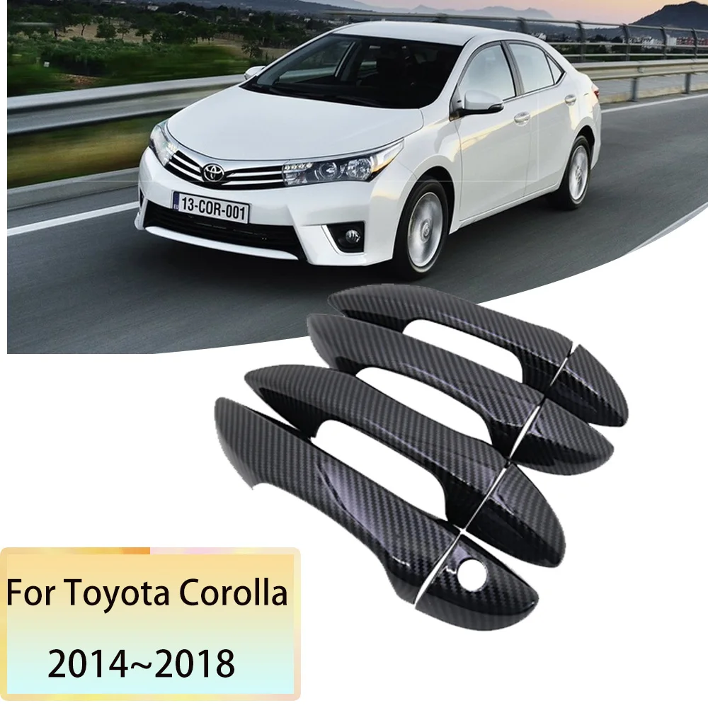 

Carbon Fiber Door Handle Cover for Toyota Corolla E170 2014 2015 2016 2017 2018 Car Styling Sticker Protection Auto Accessories