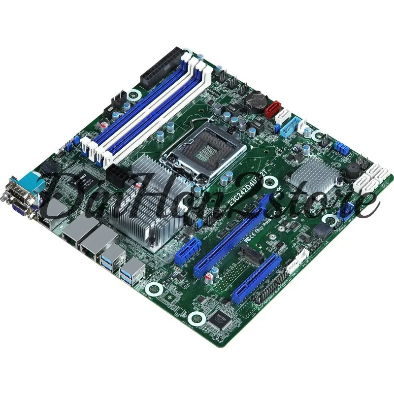 E3C242D4U2-2T workstation main board Dual X 5.50 million network interface card NAS server