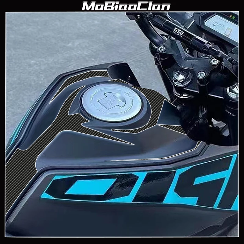 For CFMOTO ST125 6D Carbon Fiber Stickers Decoration And Protection Decals Anti-wear Motorcycle Accessories