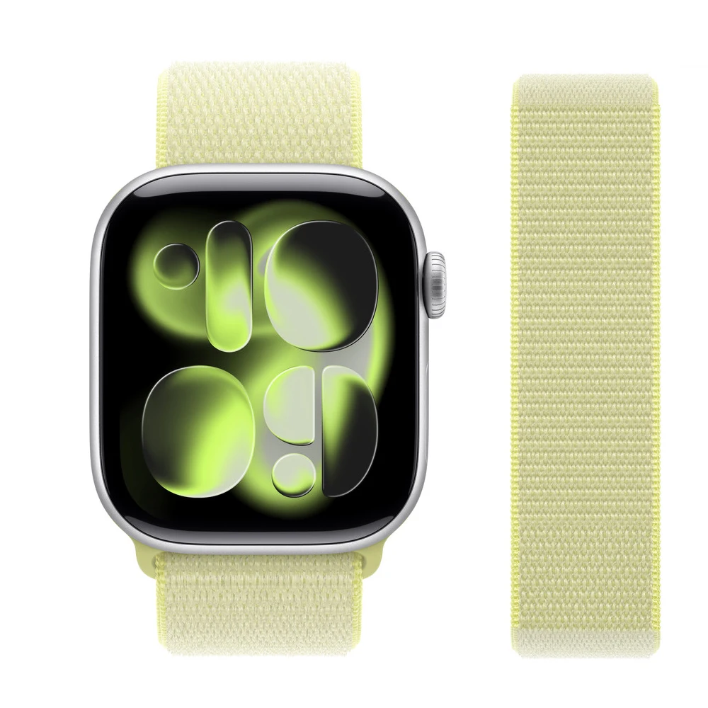 النايلون حلقة حزام ل سوار ساعة يد آبل S11 10 42 مللي متر 46 مللي متر 44 مللي متر 45 مللي متر الذكية حزام سوار ل IWatch 49 مللي متر 10 9/8/7/6/SE/5/4 40 مللي متر 41 مللي متر