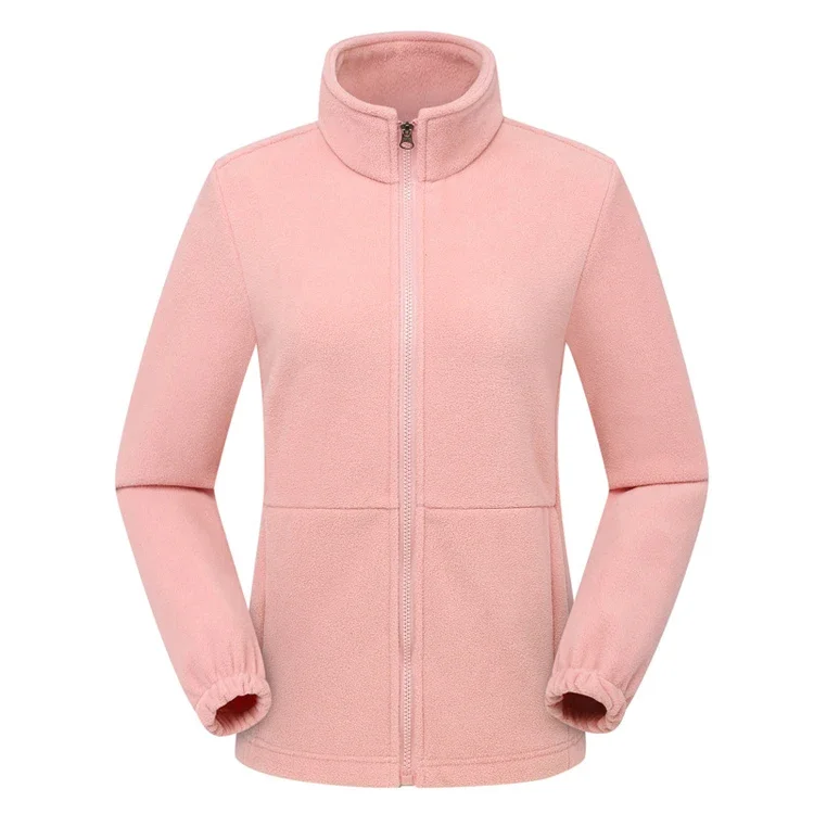 

Mens Womens Jackets Hiking Walking Trekking Full Zip Fleece Warm Winter Outdoor Lapel Sport Camping Skiing Coat