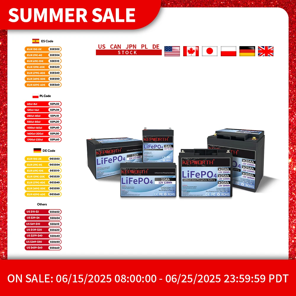 Batería LifePo4 de 12v, 6Ah, 10Ah, 12Ah, 20Ah, 25Ah, 30Ah, suministro BMS integrado, funciona en serie o paralelo, perfecto para montar Juguetes