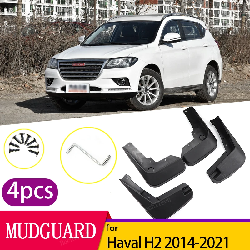 Mud Flaps No Drill Mudguards Winter Splash Guards Front Rear Fender Protector For Great Wall Haval H2 2014-2021 Mudflaps Guards