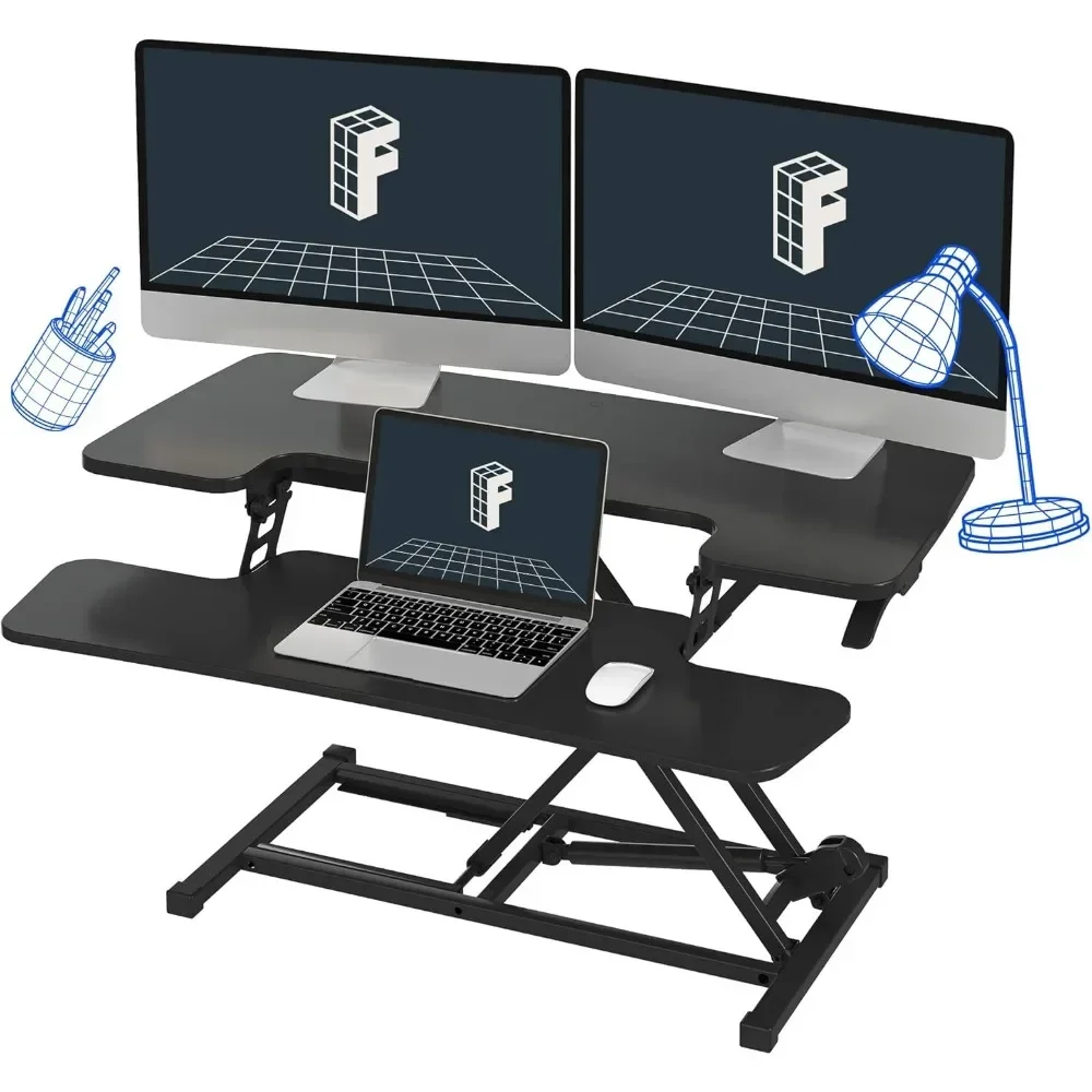 BestsellerBestsellerBestseller35in Standing Desk Converter Height Adjustable Sit to Stand up Desk Riser Computer Workstation wit