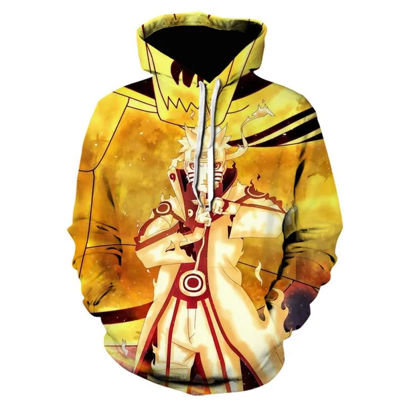 Bandai Naruto 3D-Serie Herren-Hoodie Neu für Herbst/Winter 2026 Anime-Inspiriert Harajuku Y2K Streetwear – Detail 5