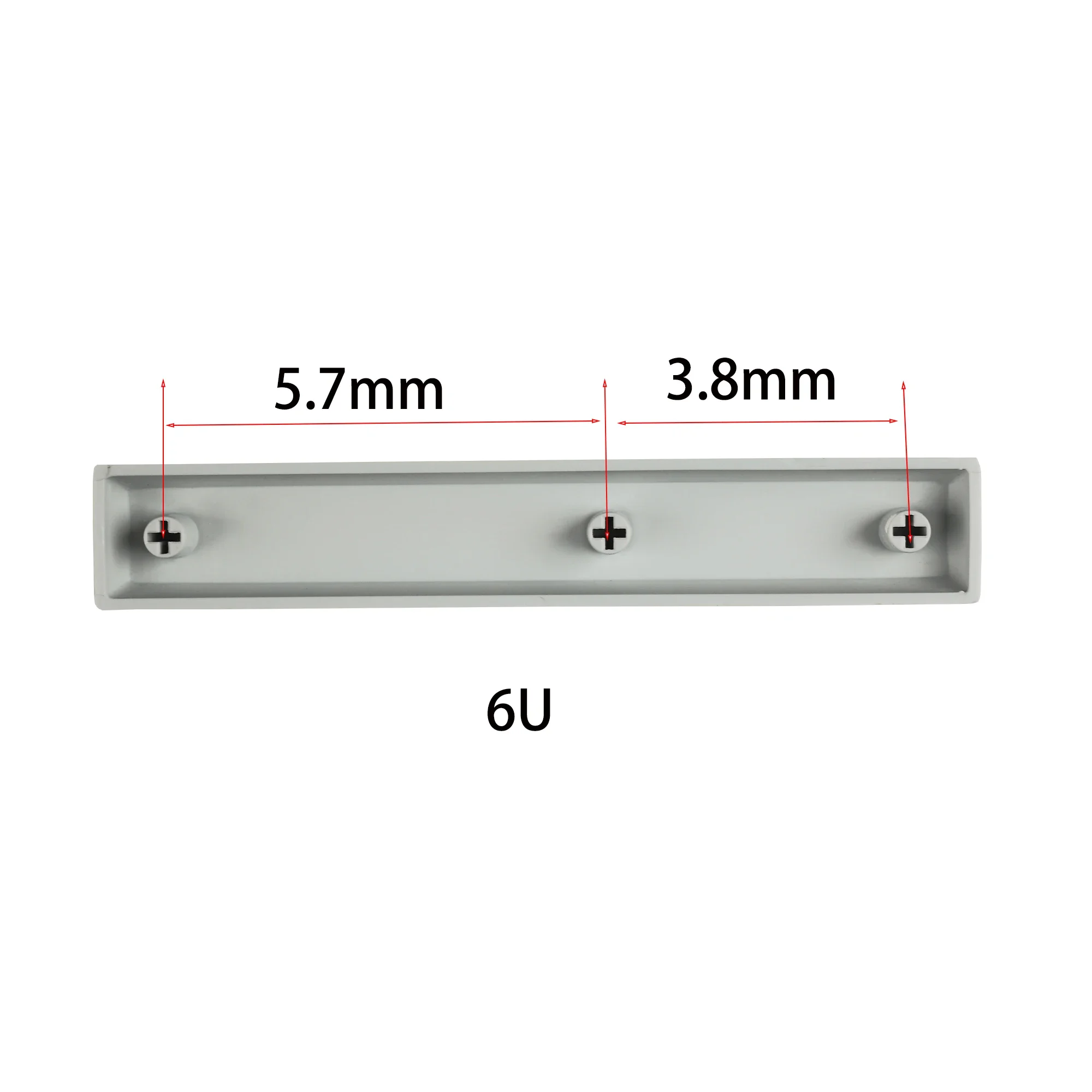 XDA Convex Spacebar Grey 1.75u 2u 2.25u 2.75u 3u 4.5u 5.5u 6u 6.25u 6.5u 7u Blank Keycaps for Gh60 60% Filco K70 K95