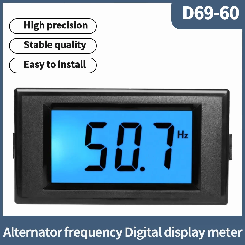 

D69-60 измеритель частоты, ЖК-цифровой дисплей, 110V220V380V45-65Hz, тестер высокой точности, практичный и удобный