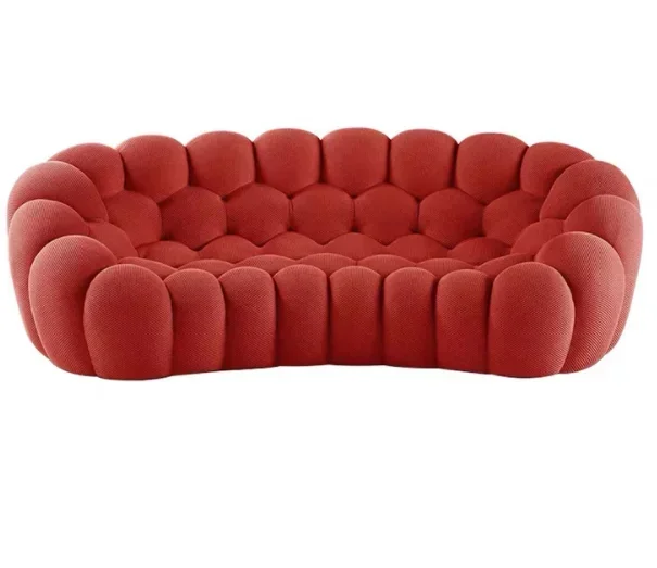 Living Room Sofa Lazy Leisure Sofa Creative Honeycomb Bubble Frosted Fabric Modern Home Furniture Sofa Set