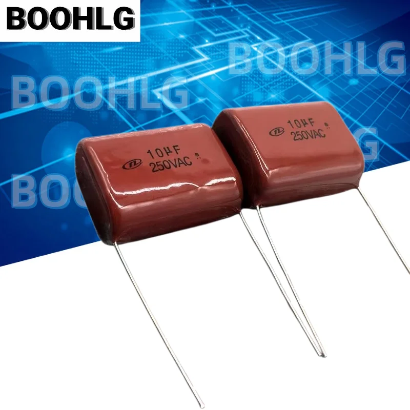 2PCS CBB 10uF 106 250VAC 630V Copper Foot Film Capacitor