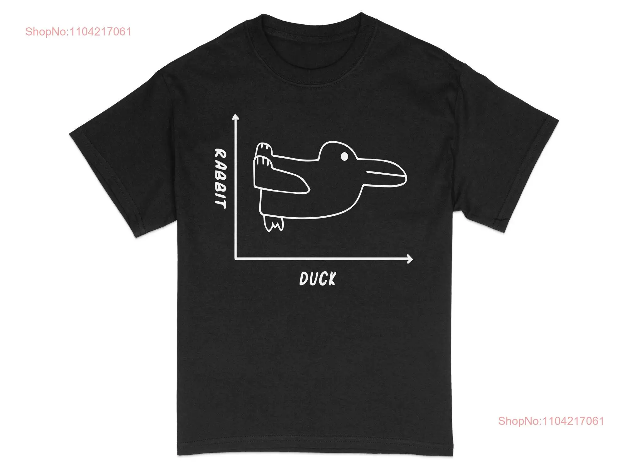 Optical Illusion Duck Rabbit T Shirt Funny Mind Trick Casual Cool Streetwear Unique Conversation Starter Top