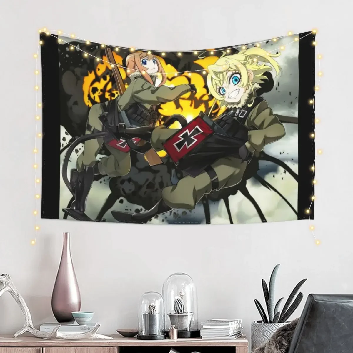 youjo senki and friend p3k art Tapestry Wall Decoration Bedrooms Decor Room Design Tapestry