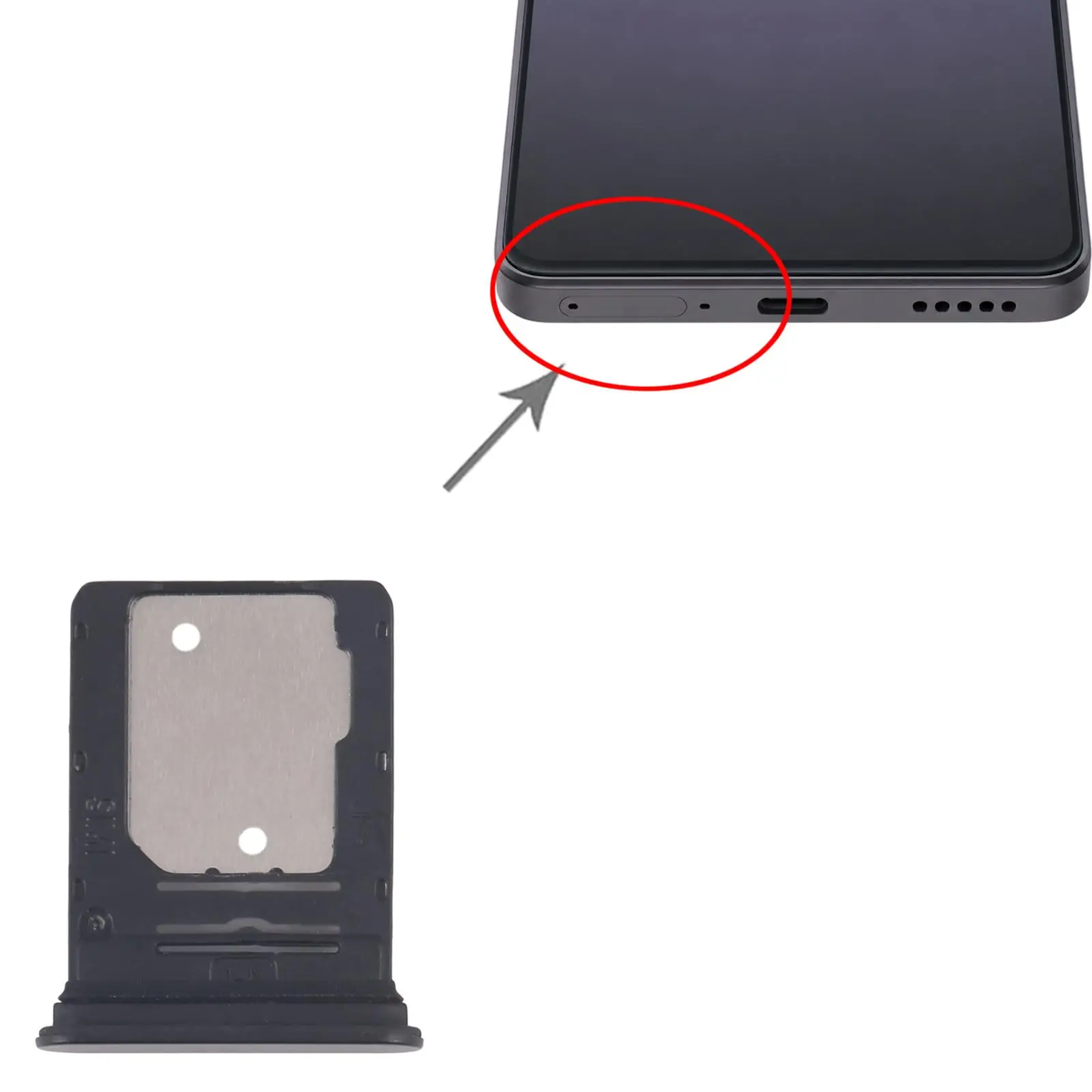 For Sony Xperia 1 IV Original SIM Card Tray + Micro SD Card Tray (Black)