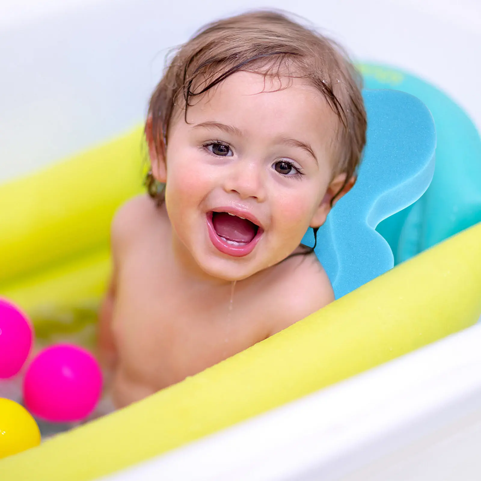 

Baby Bath Sponge Cushion Infant Bath Mat Non-Slip Skid Proof Comfortable Support Newborn Seat Comfy Sponge Mat