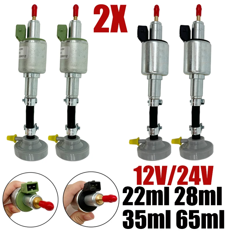 

2X 12 В/24 В автомобильный воздушный дизельный стояночный обогреватель грузовика масляный топливный насос импульсный измерительный насос для Webasto Eberspacher 2KW 5KW 8KW с демпфером