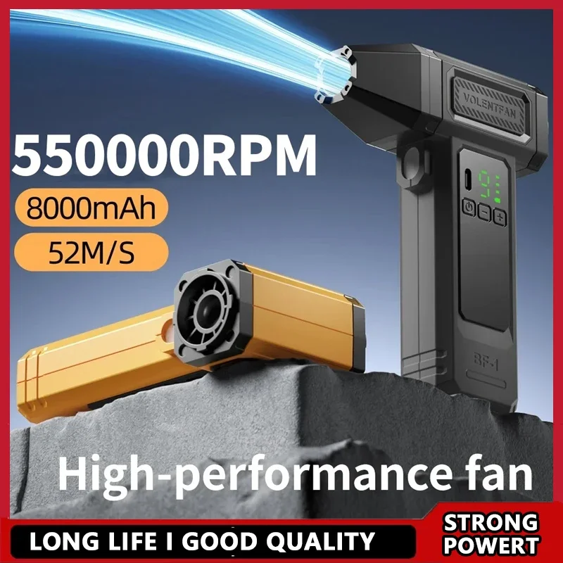 

8000mAh High-Speed Violent Fan Powerful Air Blower 450000RPM Vacuum Cleaner Type-C Brushless Turbo Jet Blower with Strong Winds
