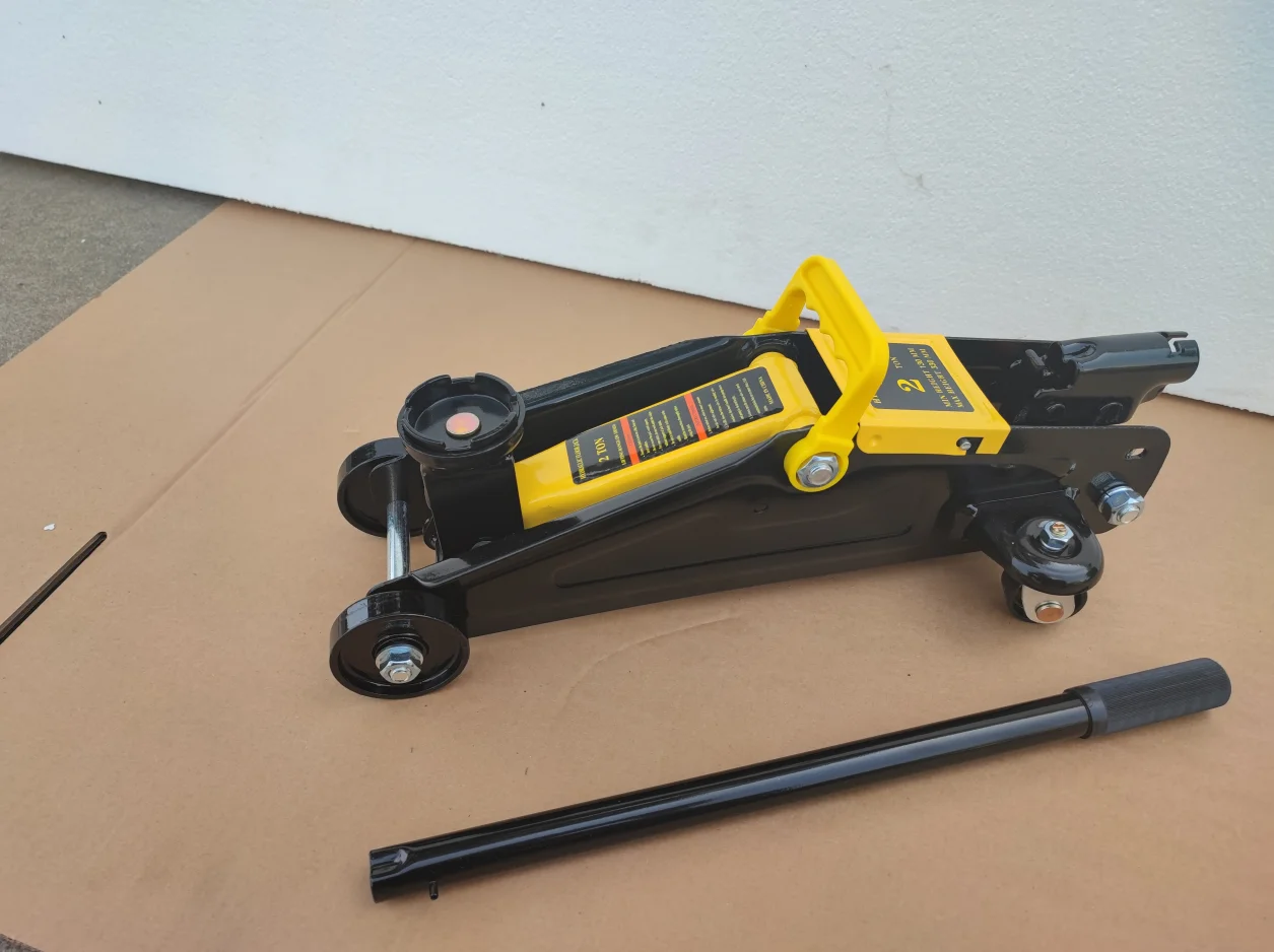 1-5T Low Profile Horizontal Hydraulic Car Jack with Detachable Extended Handle & Rolling Wheels for Car Repair  Emergency Rescue