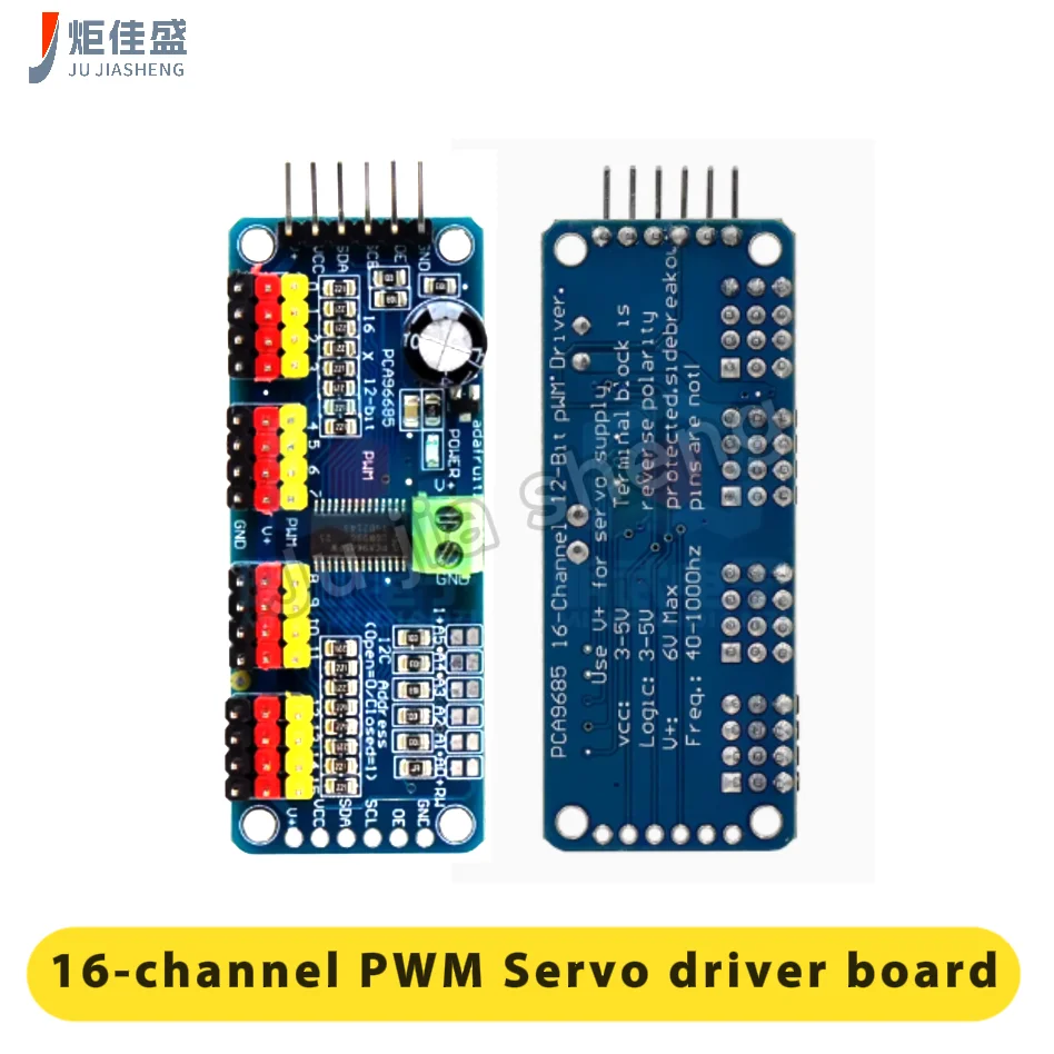 16-channel PWM Servo steering gear driver board robot controller IIC interface driver module PCA9685 For Raspberry Pi