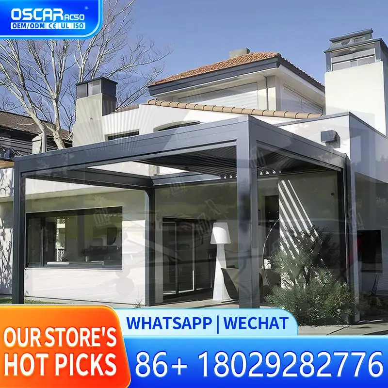 Popular Manual & Motorized Waterproof Aluminium Outdoor Pergola for Garden Patio Yard pergolas
