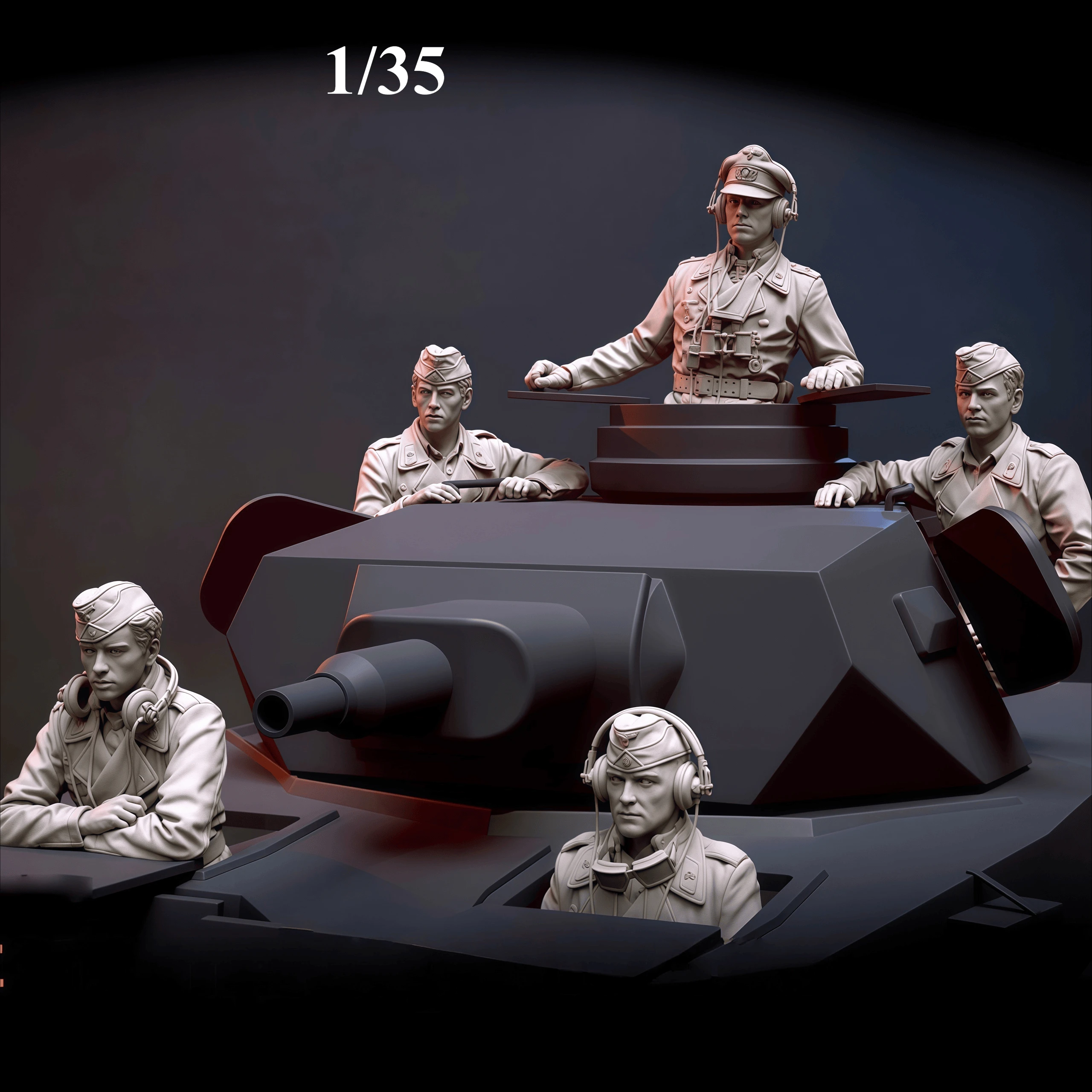 

Комплект для сборки модели из смолы 1/35, GK, бронированные войска танка, 5 человек, неокрашенная модель