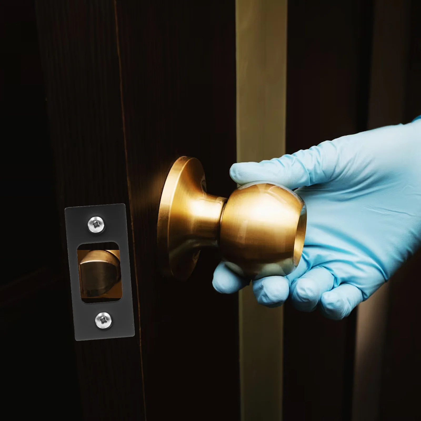 2 قطعة لوحة حشو ثقب الباب لوحة سترايك شديدة التحمل لقفل ديدبولت غطاء من الفولاذ المقاوم للصدأ لإصلاح باب المنزل