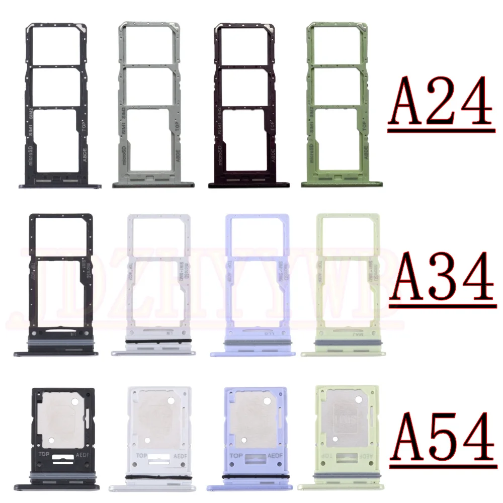 Suporte para leitor de cartão sim, adaptador de slot para bandeja de chip único duplo para samsung galaxy a24 a34 a54 a245f a346b a346e a546b a546e