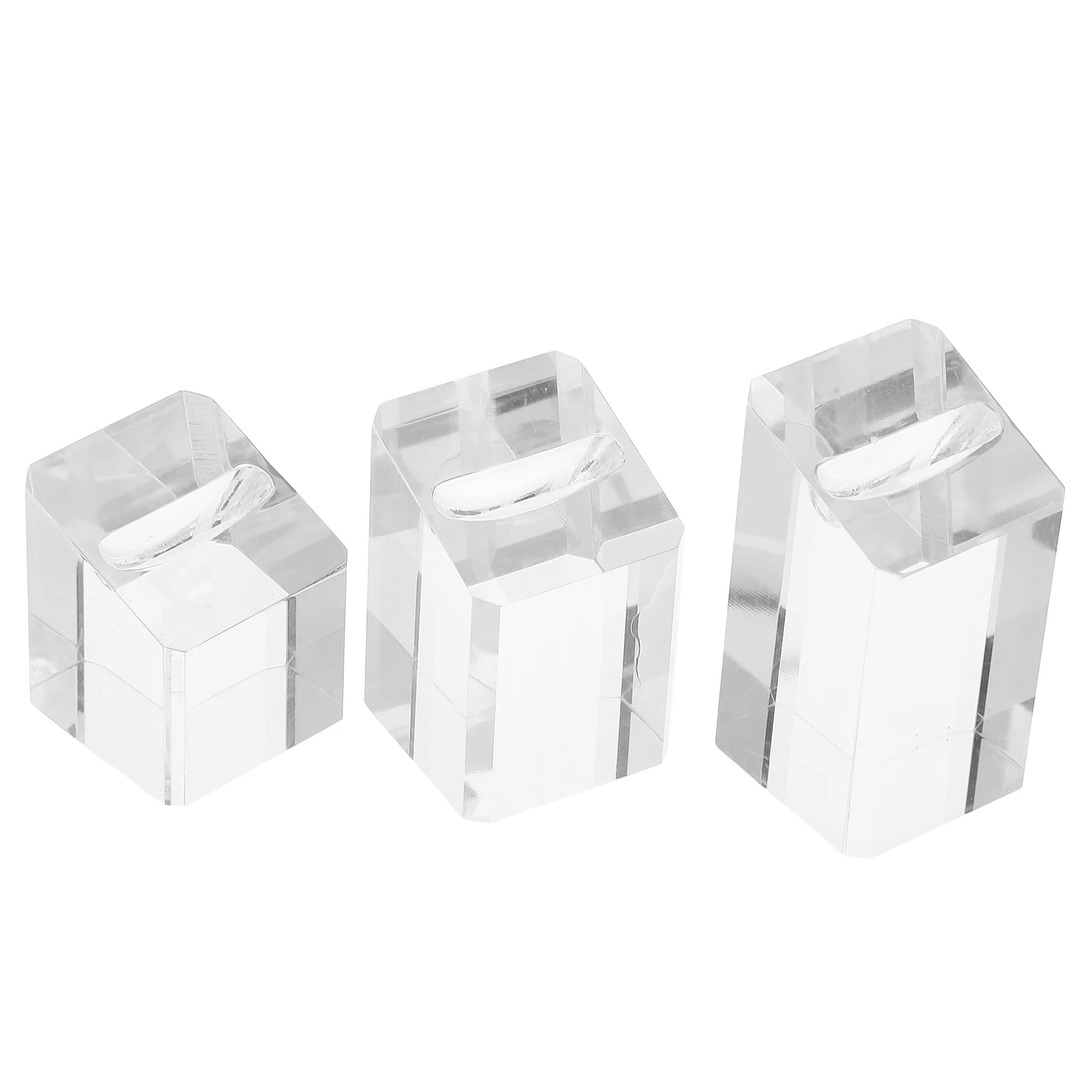 

3Pcs Ring Display Stand Clear Acrylic Transparent Jewelry Organizer Holder for Vendor Displays Exhibitions Jewelry Show Photo