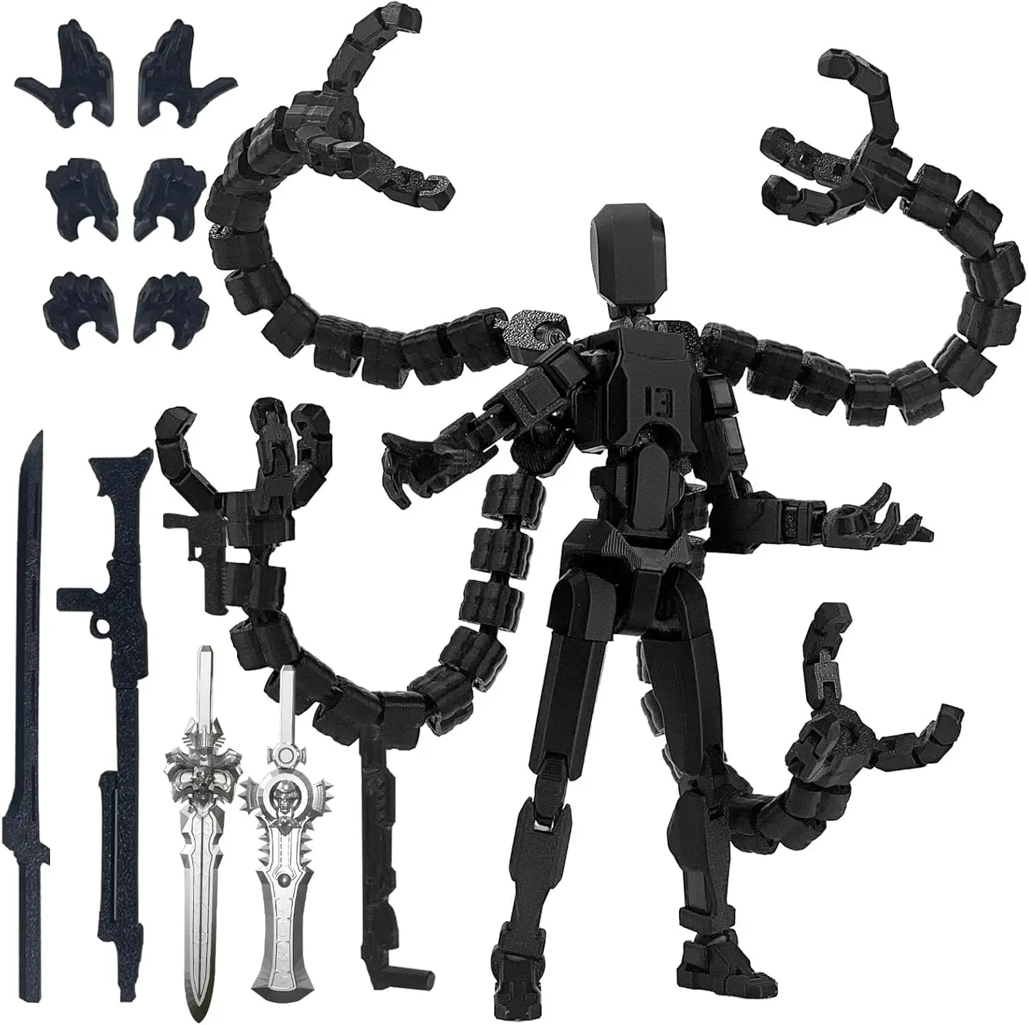 T13 Already Assembled Action Figure Accessories,T13 Multi-Jointed Movable,for Collectors Desktop Decorations T-13 Movability 3D
