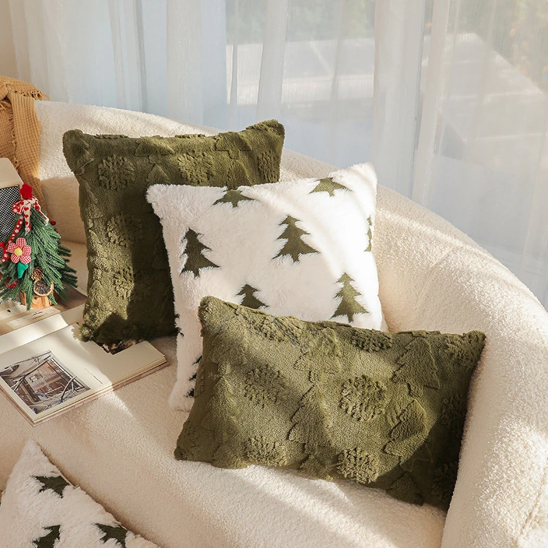 عيد الميلاد رمي غطاء وسادة 30X50/45X45 سنتيمتر شجرة عيد الميلاد أفخم غطاء الوسادة حفلة عيد الميلاد ديكور المنزل المخدة الزخرفية