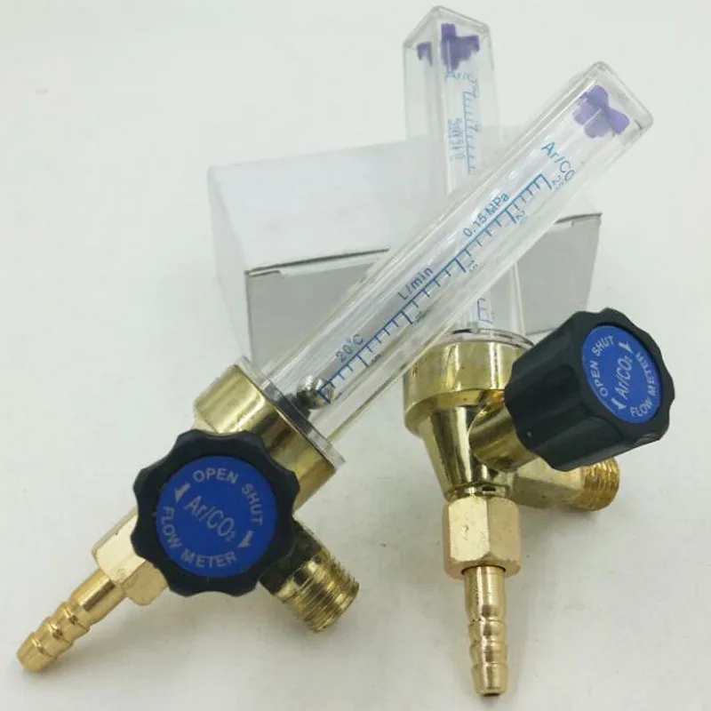 Best selling Ar flow meter 1/4PT 0.15 MPA Gas AR/CO2 Welding Regulator 7mm Bar Connector Pressure reducer accessories